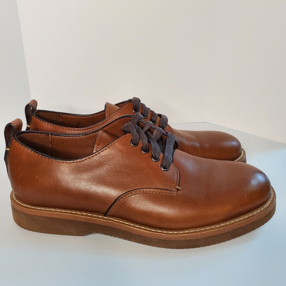 COACH Mens Derby Brown Leather, Laced Shoe, Size 9.5 - Picture 3 of 11
